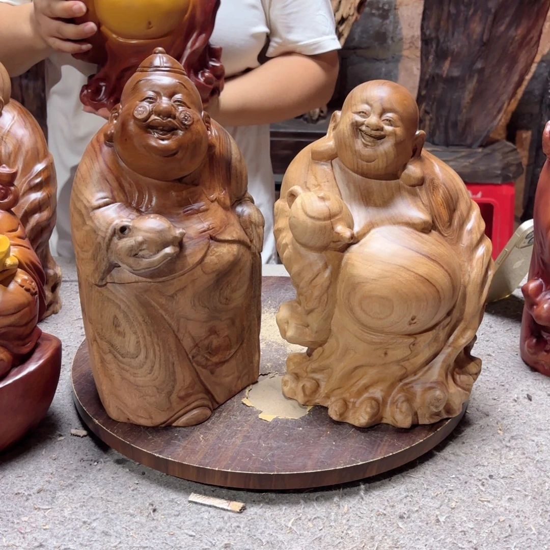 独***&香樟木地主公弥勒佛原木