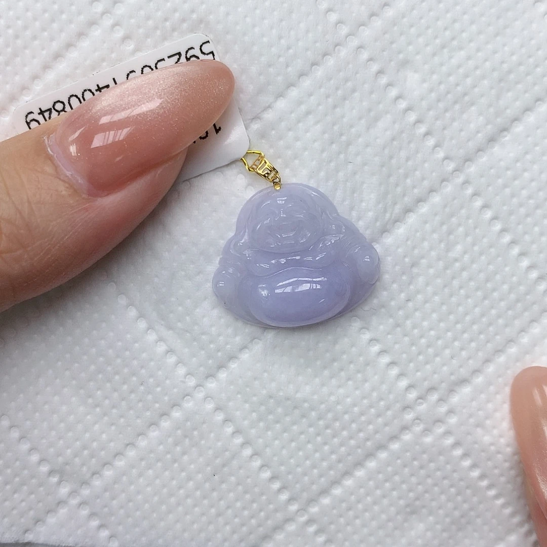 颈饰18K金镶嵌翡翠