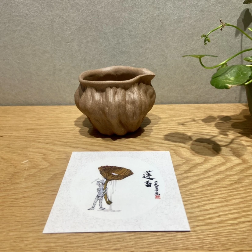 壶尔摩斯 好运莲莲主人杯  莲蓬公道杯 原矿紫砂全手工柴窑 张月