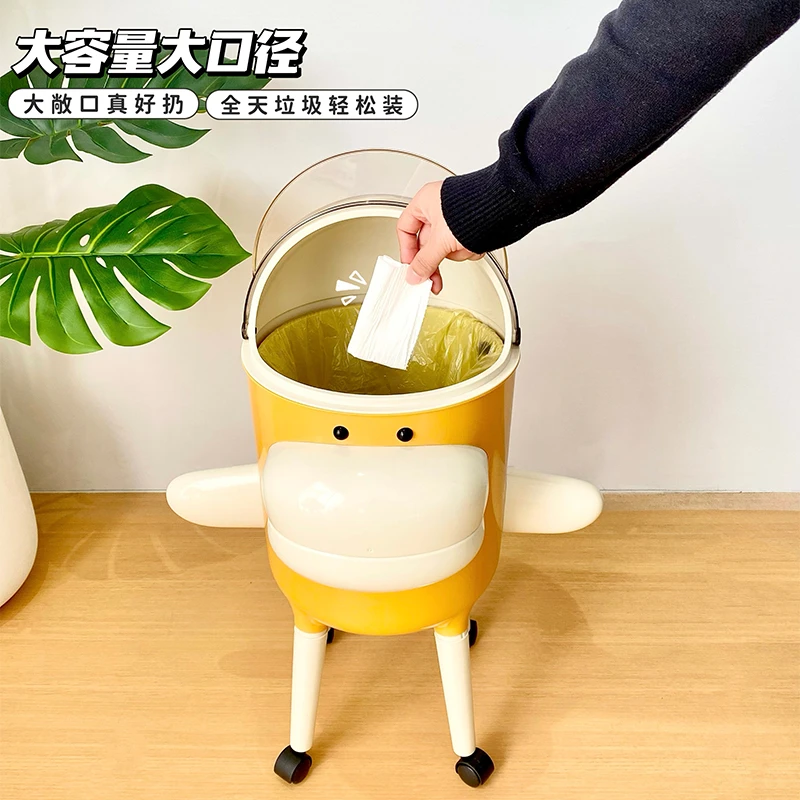 垃圾桶家用2025新款客厅轻奢高档翻盖大容量厨房卧室卫生间高颜值