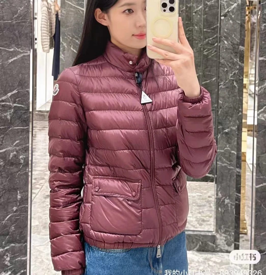 未使用 MONCLER 盟可睐蒙口/GG/lans女士烟紫色羽绒服 福利款