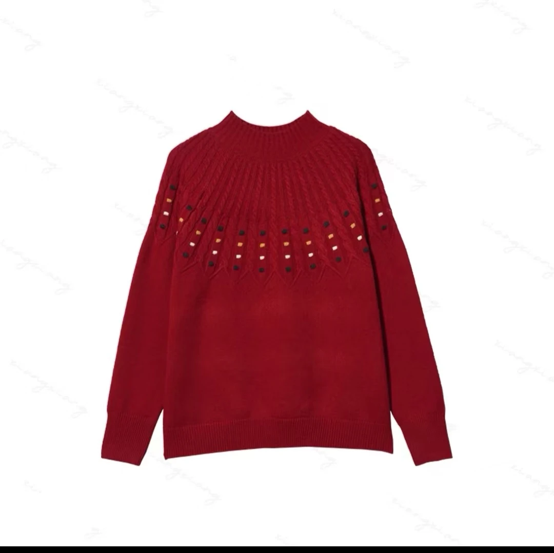 2024新款秋冬软糯毛衣时尚长袖百搭轻奢针织衫宽松显瘦上衣A021