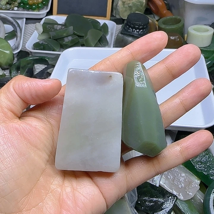 凹***菇和田玉未镶嵌珠宝半成品