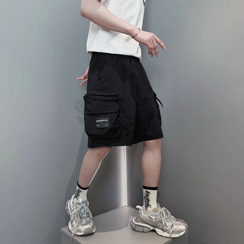 夏季新款男士宽松直筒美式休闲短裤美式痞帅