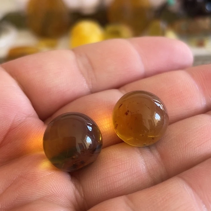 琥珀未镶嵌裸石单珠