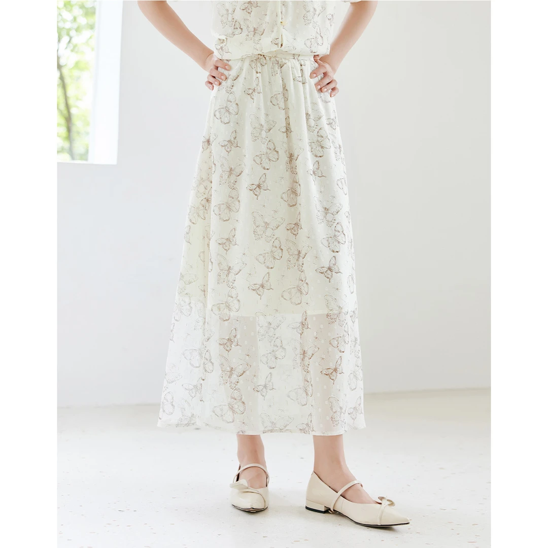 【林一专属】朗文斯汀蝴蝶提花洋气半身裙DTYQ4205D07206