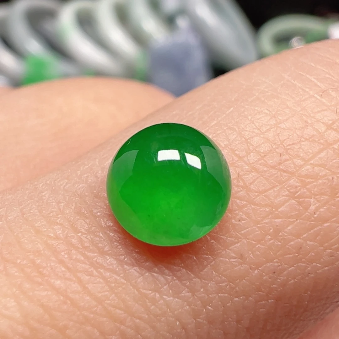 翡翠未镶嵌耳饰蛋面