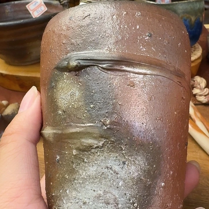 马场隆志备前烧山土汤吞福利一口价