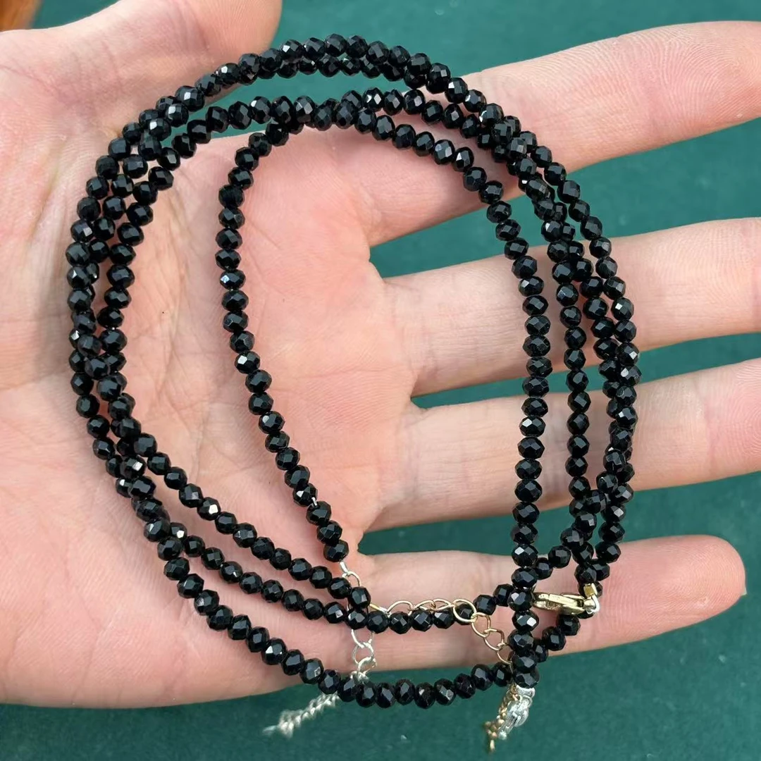 黑尖晶石锁骨链轻奢简约款A50