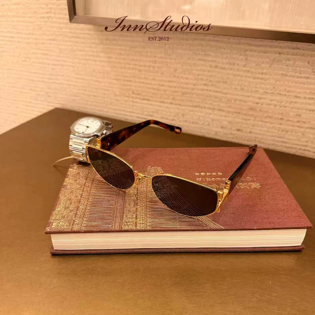 Innstudios 老钱风棕色墨镜