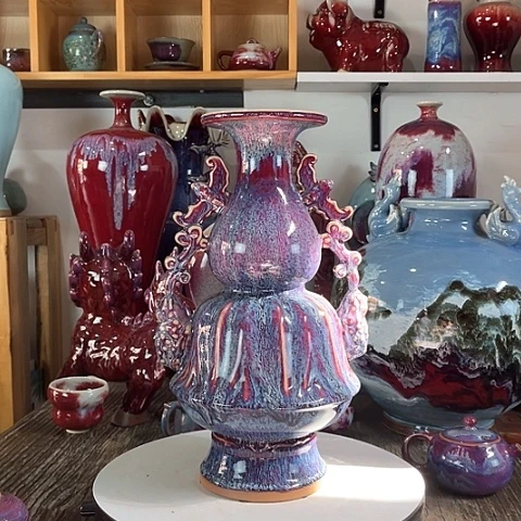 瓷片神垕镇钧瓷艺术高35公分