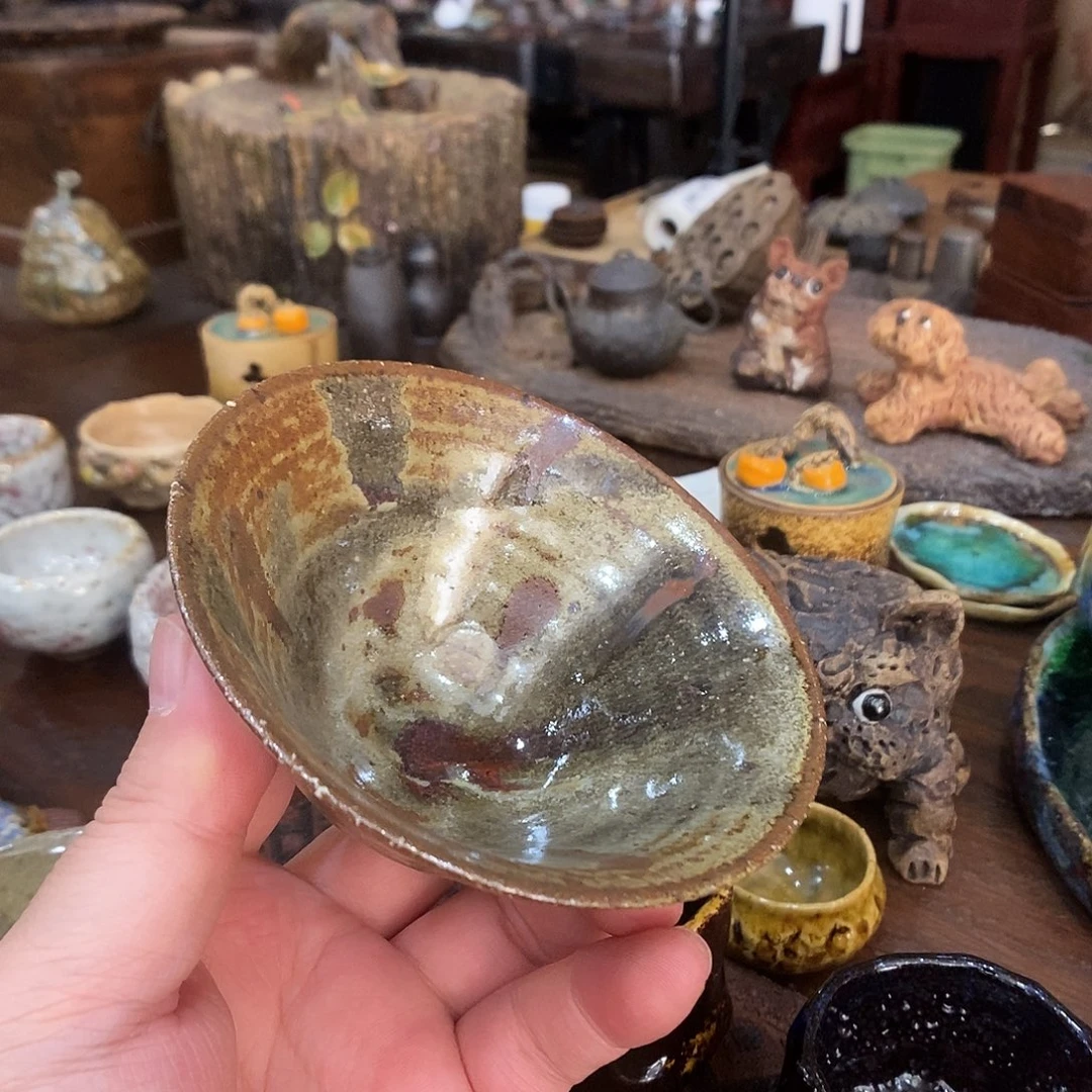 手工制作柴烧茶具
