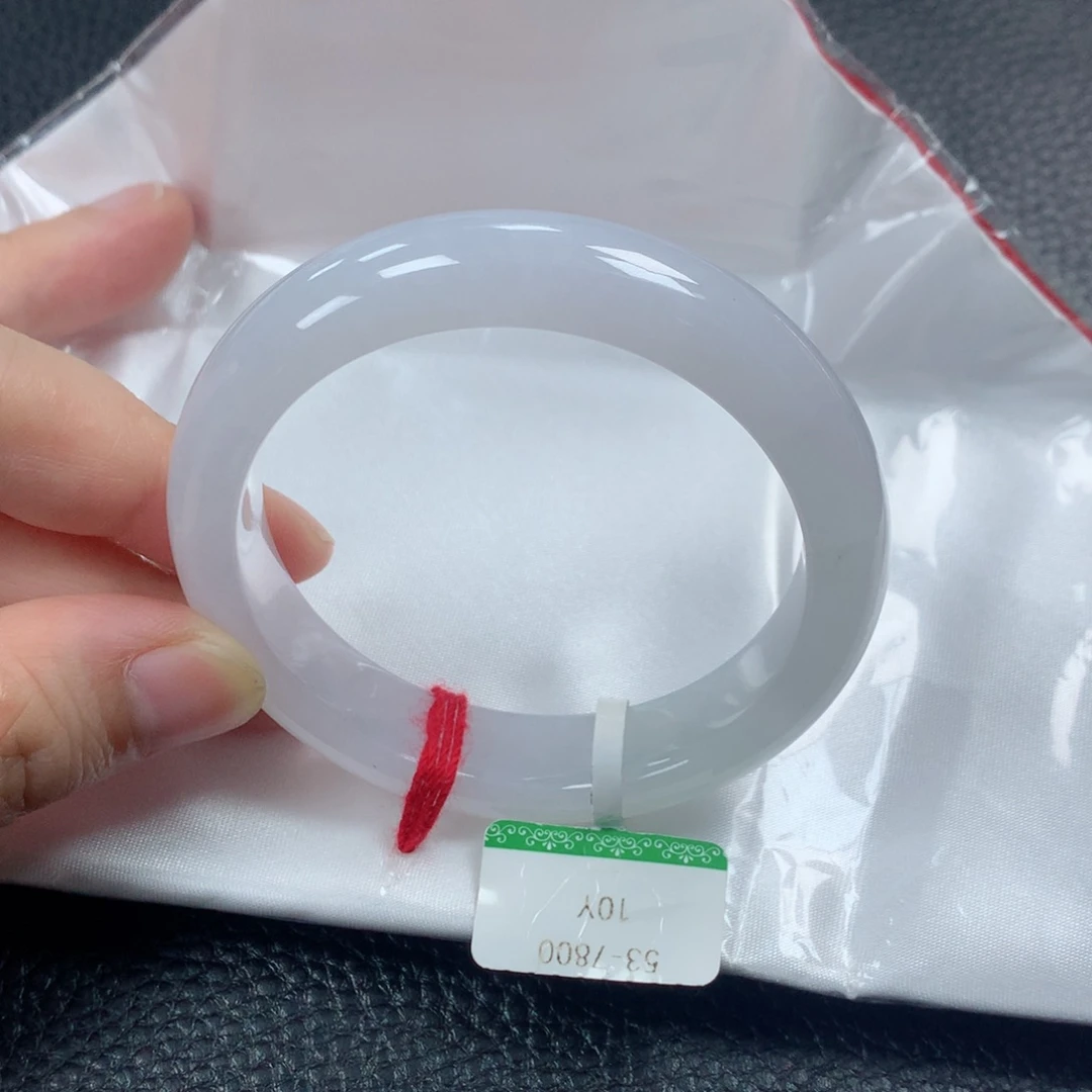 翡翠手镯未镶嵌缅甸天然翡翠手镯53圈口