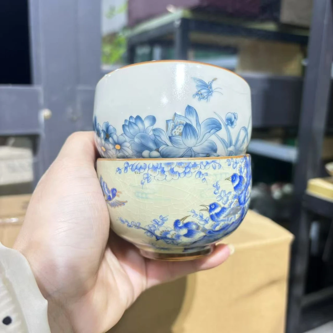【中国邮政专属链接】满花铜钱杯带喜上眉梢对杯bb054