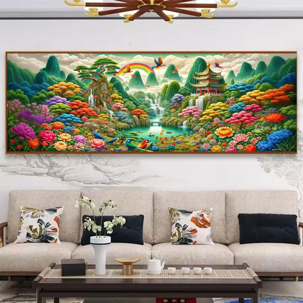 手工十字绣成品鸿福祥瑞大格 3米 t2462