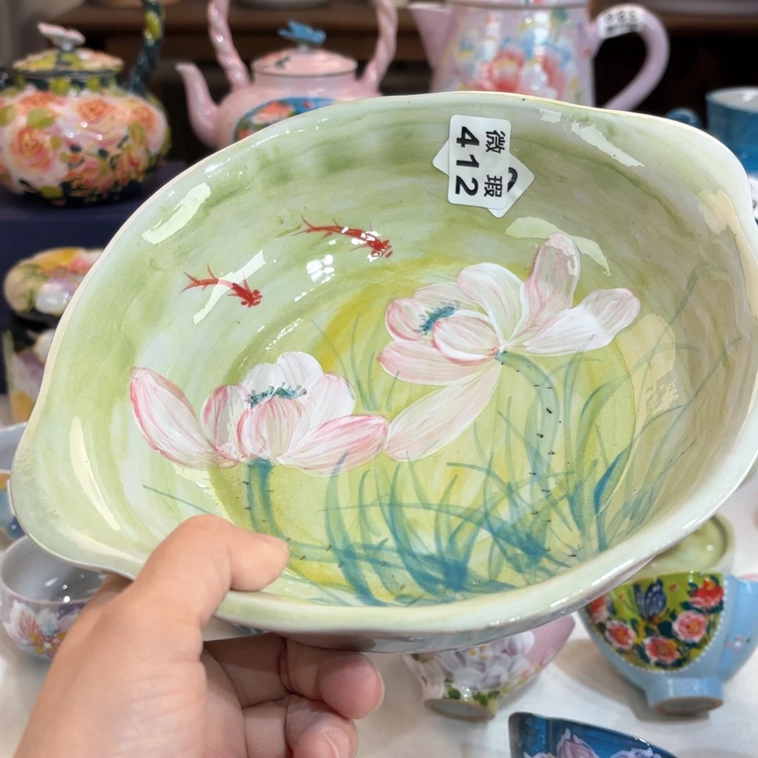 景德镇手绘高温釉下彩陶瓷茶具