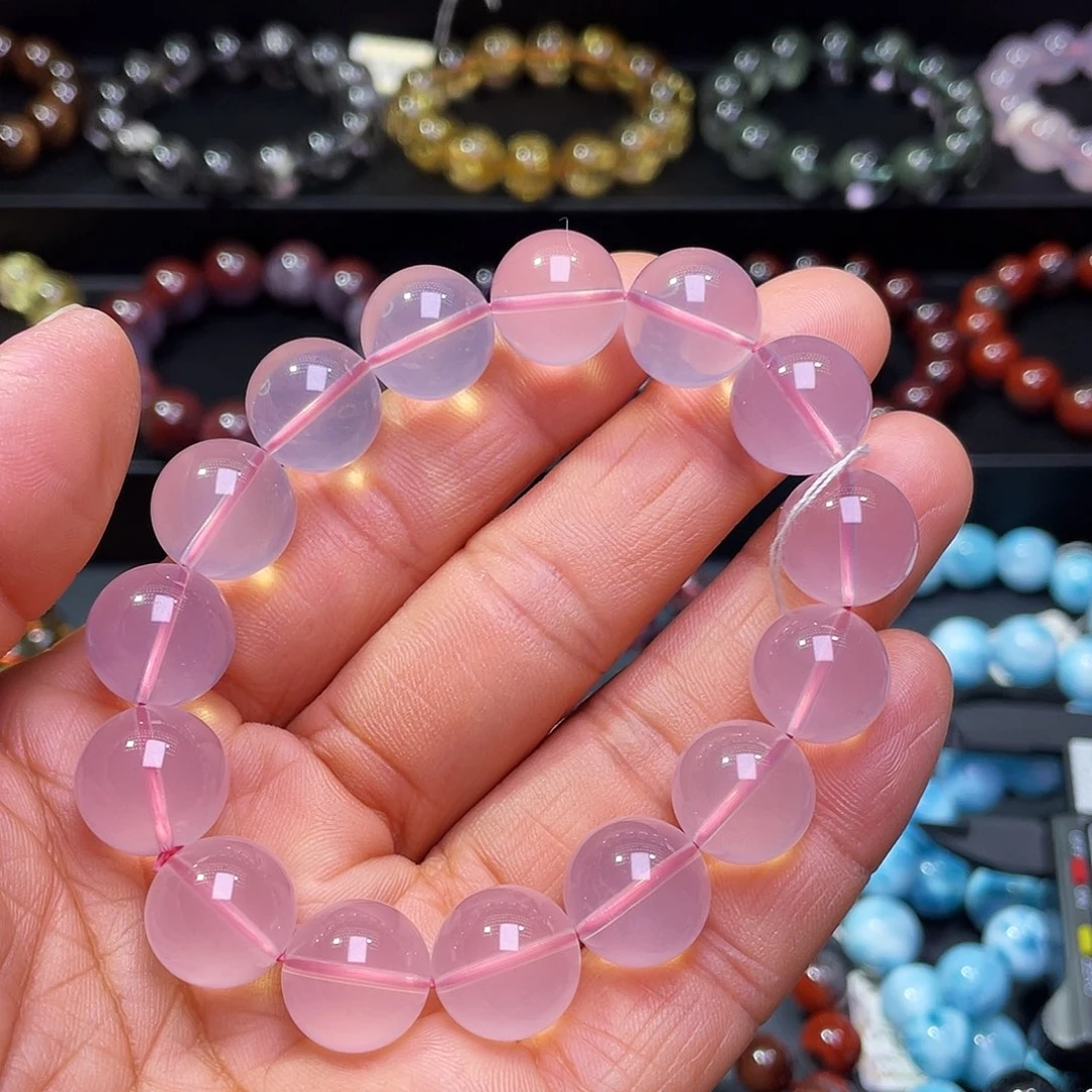 水晶手链未镶嵌粉水晶14m