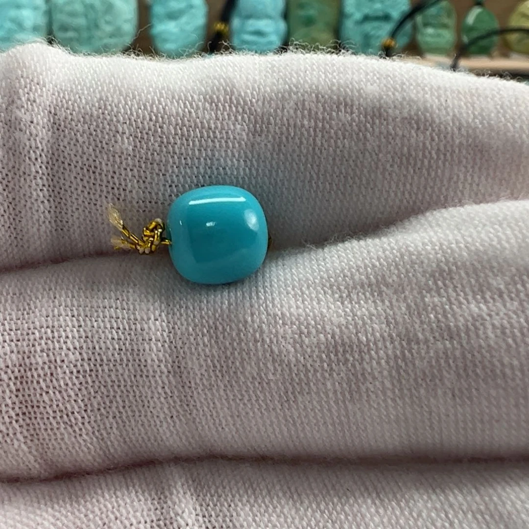 未镶嵌绿松石老型珠7.5x7.3mm