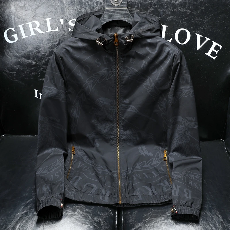 哈曼勒拿外套男士潮牌美式复古高端夹克时尚休闲夹克外套春秋款