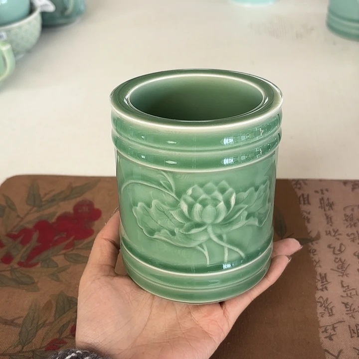 龙泉云间青瓷小米茶器