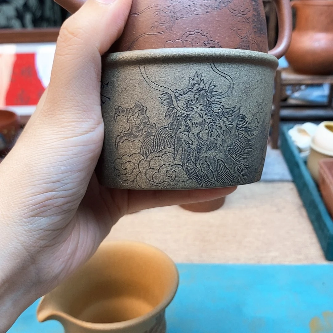 茶杯紫砂@***子宜兴紫砂杯