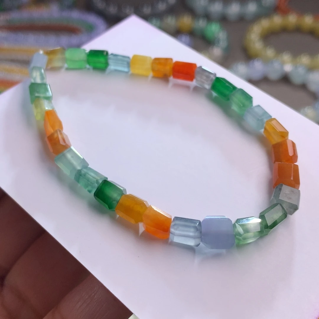 翡翠未镶嵌手链卡5～6