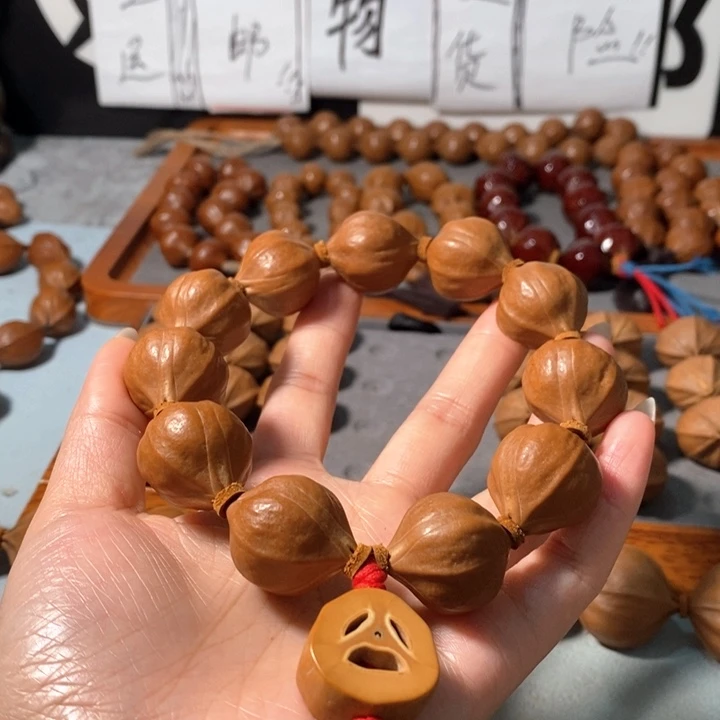 手串橄榄核5212精品老树王百万水晶核10+1颗