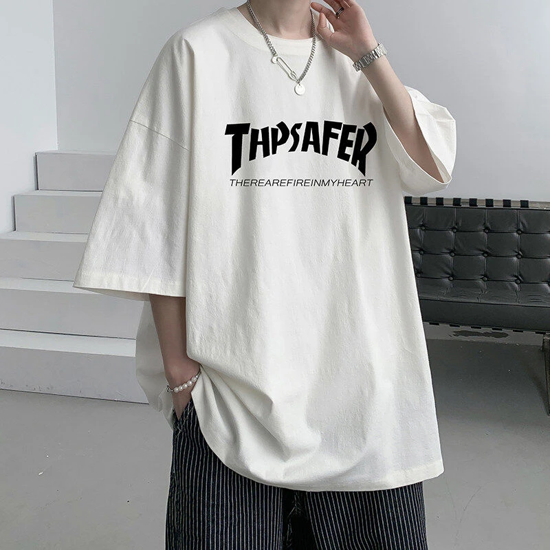 亚麻冰丝短袖t恤男大码棉麻五分袖男士百搭夏季宽松