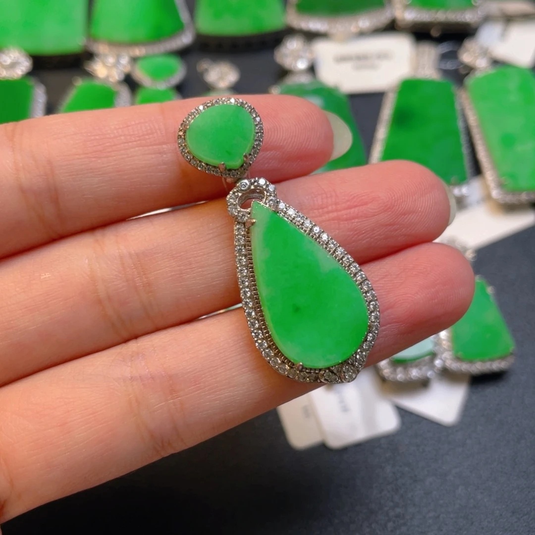 翡翠银S925镶嵌颈饰