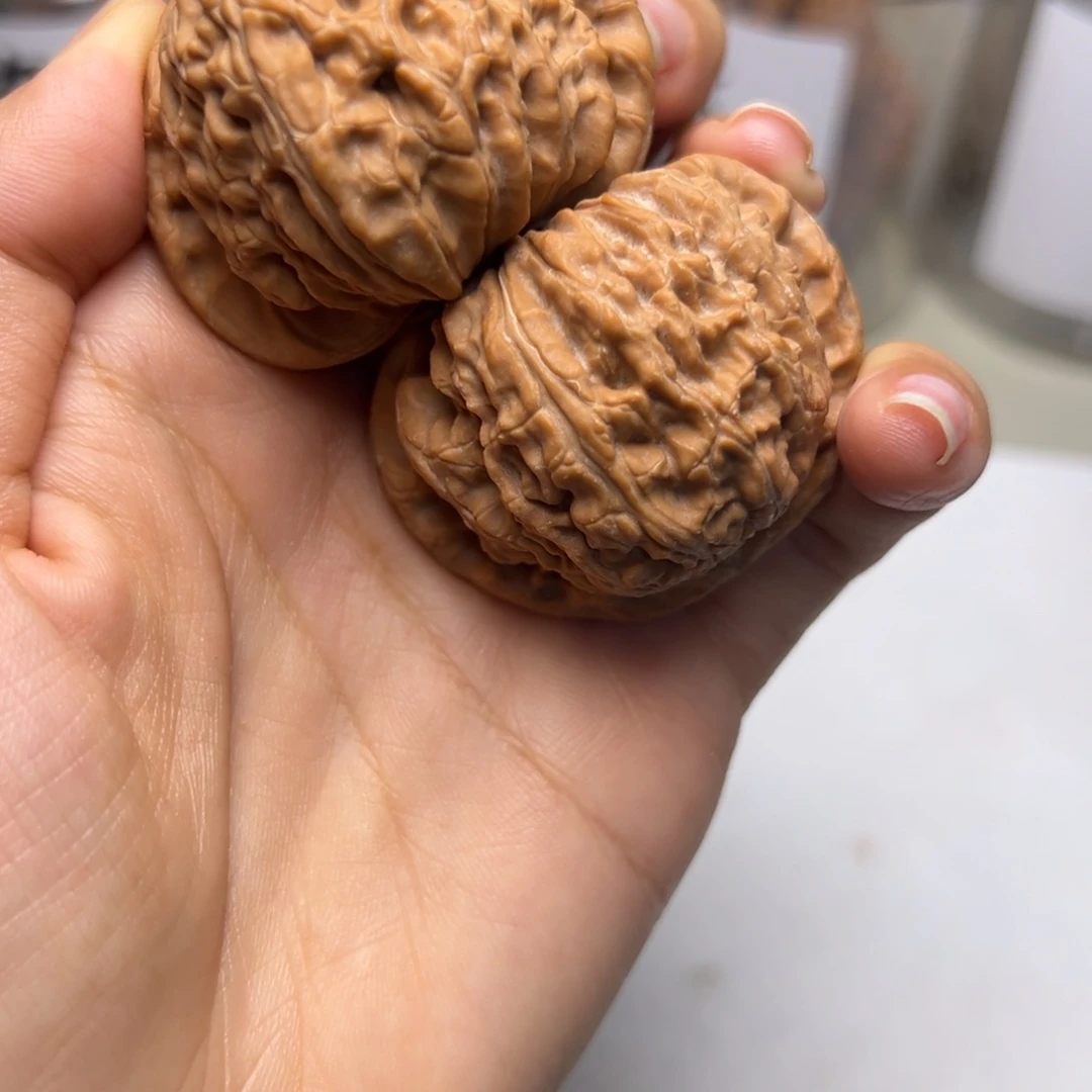 吊坠文玩核桃白狮子45