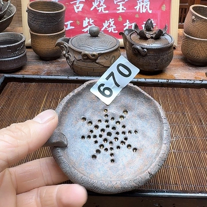 纯手工制作粗陶茶具