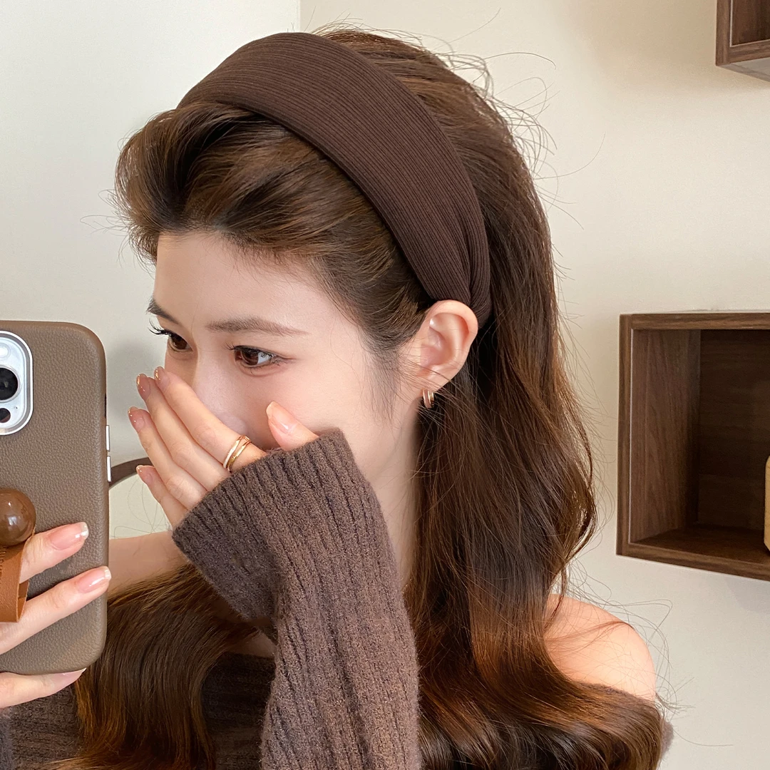 宽边高颅顶发箍女2025新款压发洗脸头箍高级感洋气外戴发卡头饰潮