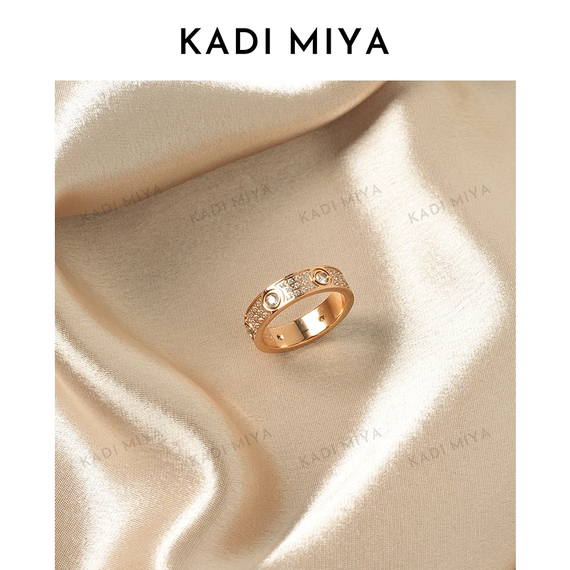 合金莫桑石戒指 KADIMIYA轻奢气质戒指莫桑石高级感满天星戒指