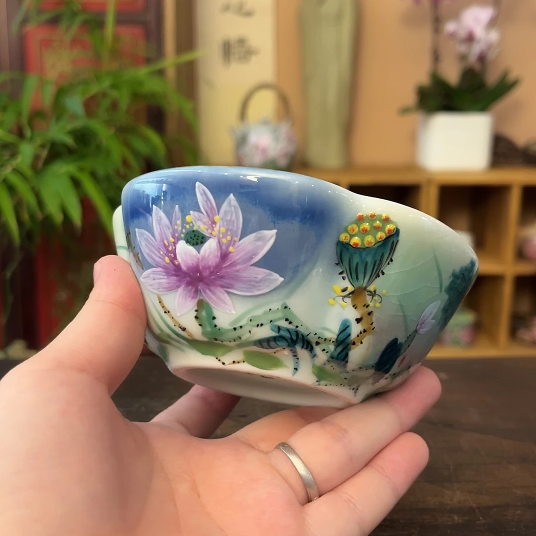 景德镇柴烧手工手绘茶具