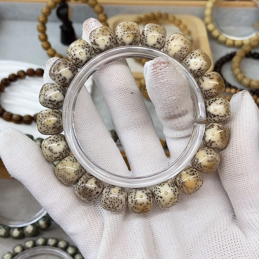 星月菩提手串12火烧云双白