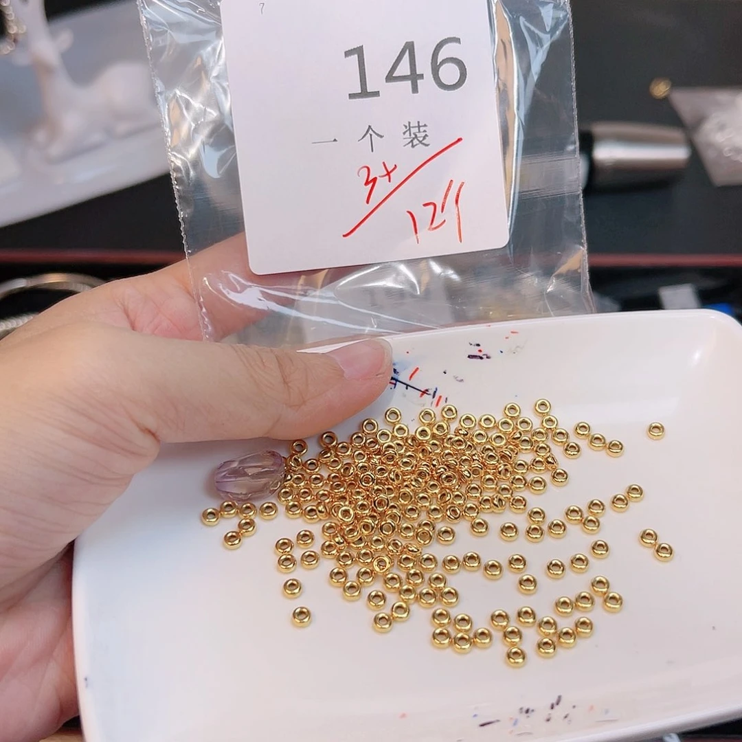 水晶珠宝半成品银S925镀金镶嵌146