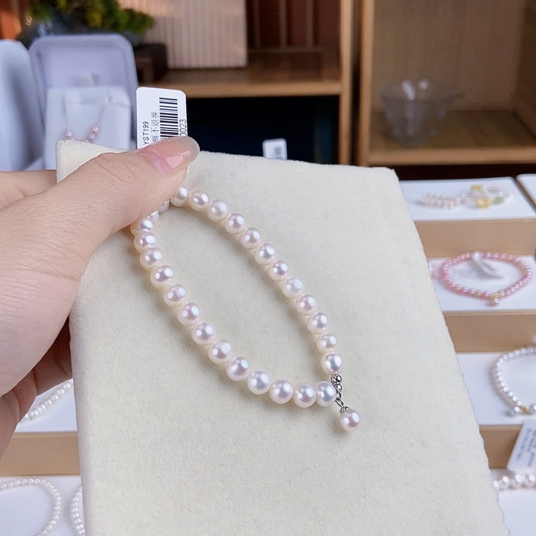 淡水珍珠手绳银S925镶嵌