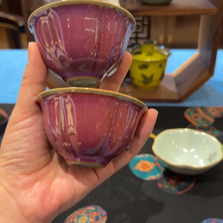 钧瓷汝窑对杯对杯