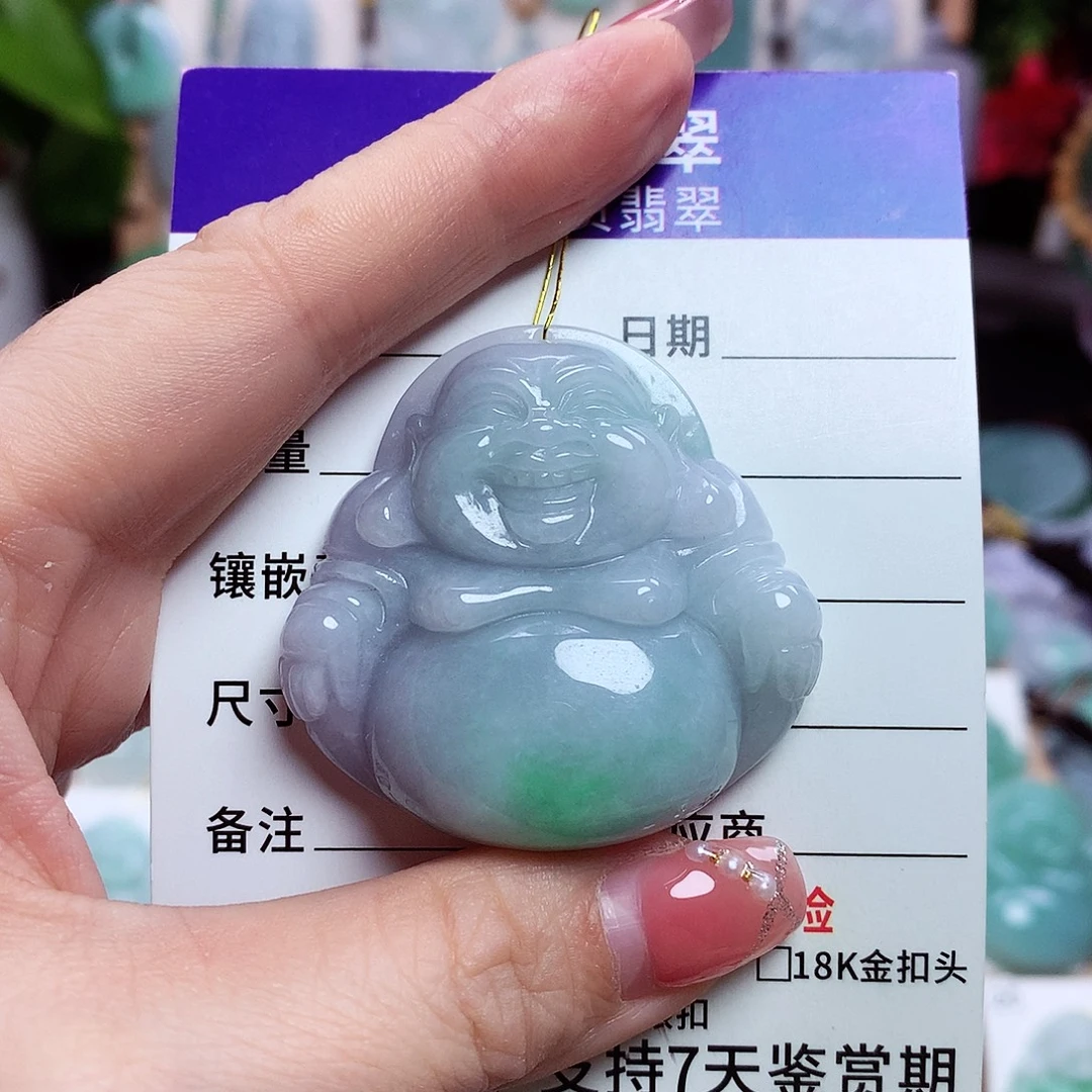 翡翠未镶嵌颈饰佛公47