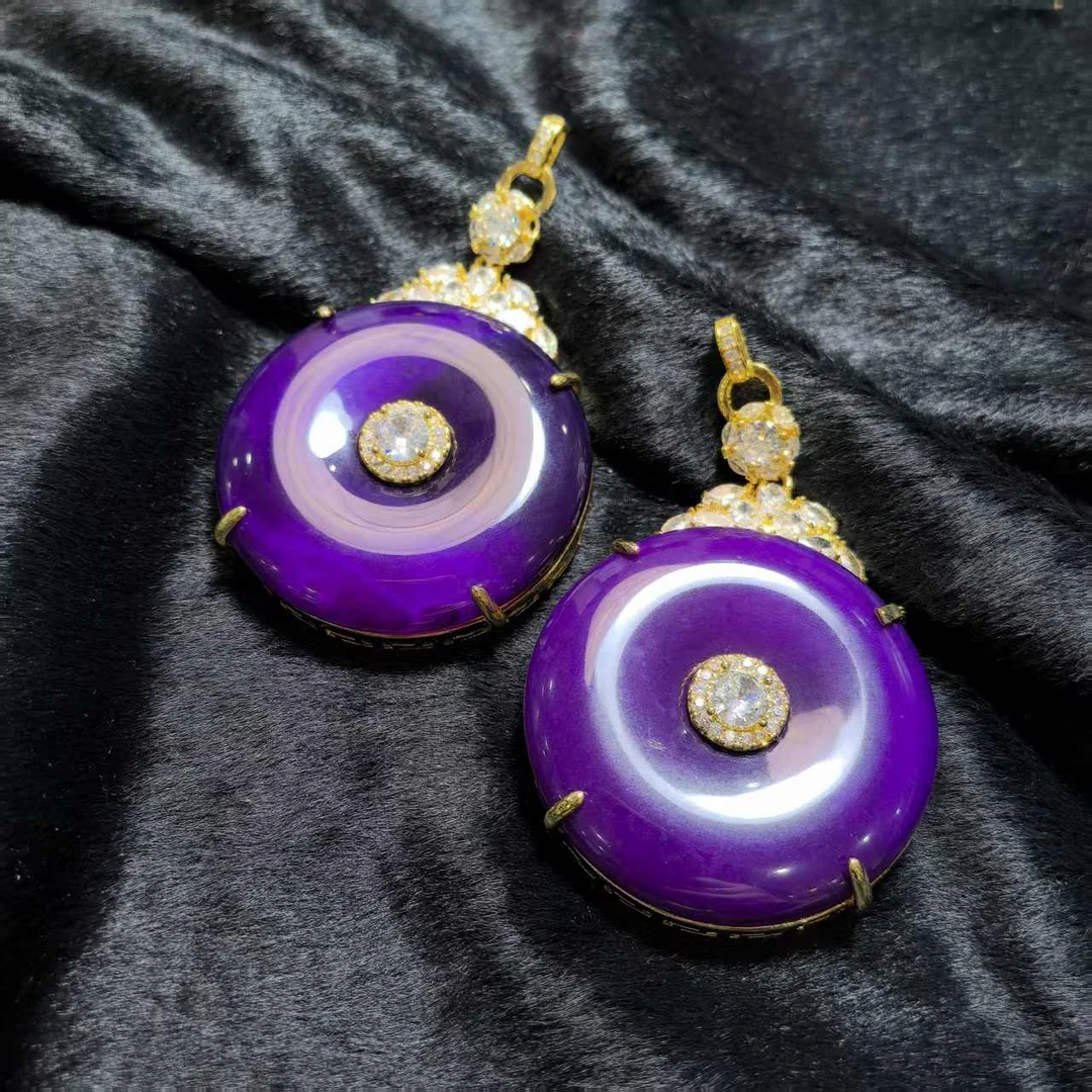 Q1-ST7785九曲玄晶紫光珠玛瑙紫吊坠-配链/绳-多样性发货只发一件