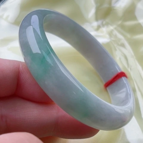 翡翠手镯未镶嵌正58.8无纹裂48小时鉴赏期