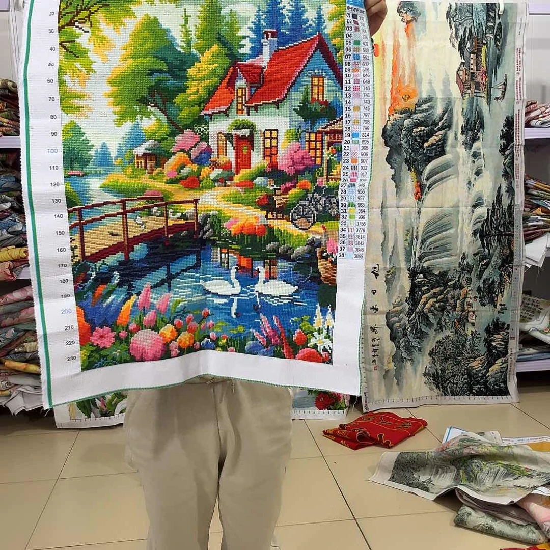 棉十字绣成品出售