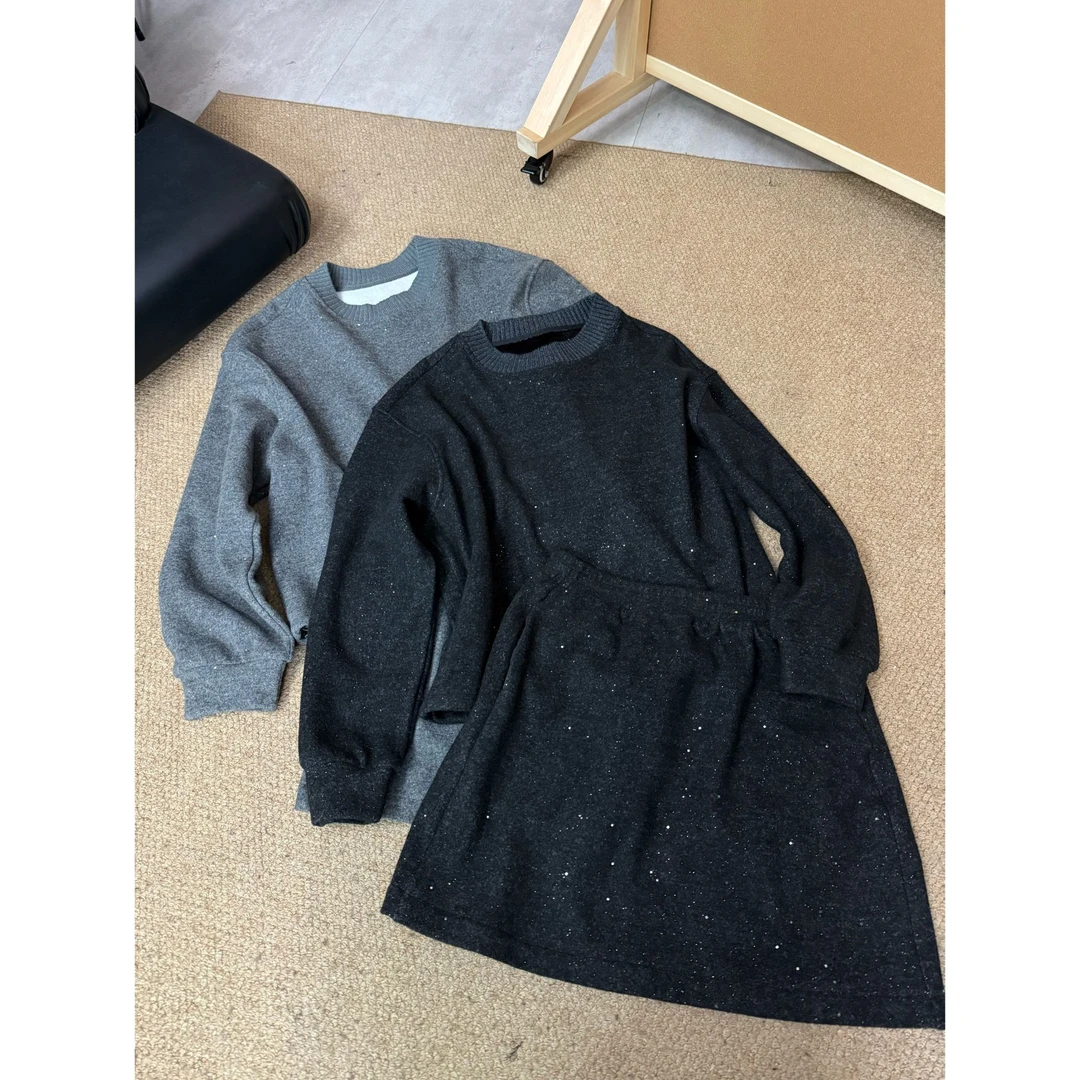 2025冬款新品【年货加绒亮片半裙套装】