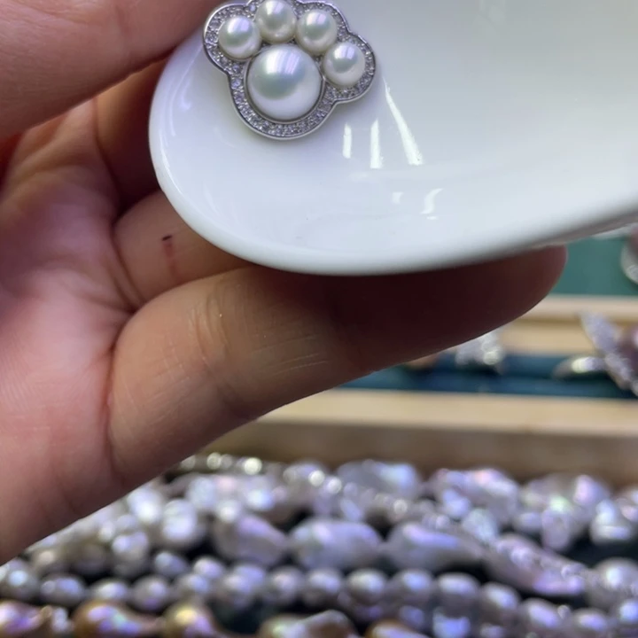 淡水珍珠吊坠(不含链)合金