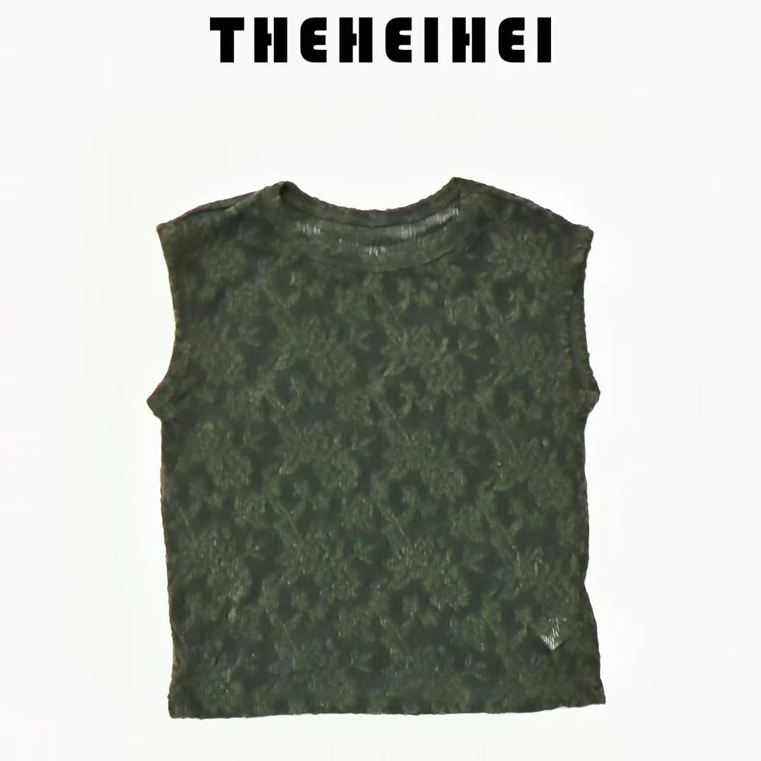 时尚百搭设计师款羊毛混纺背心打底 T 夏季中大童 0175