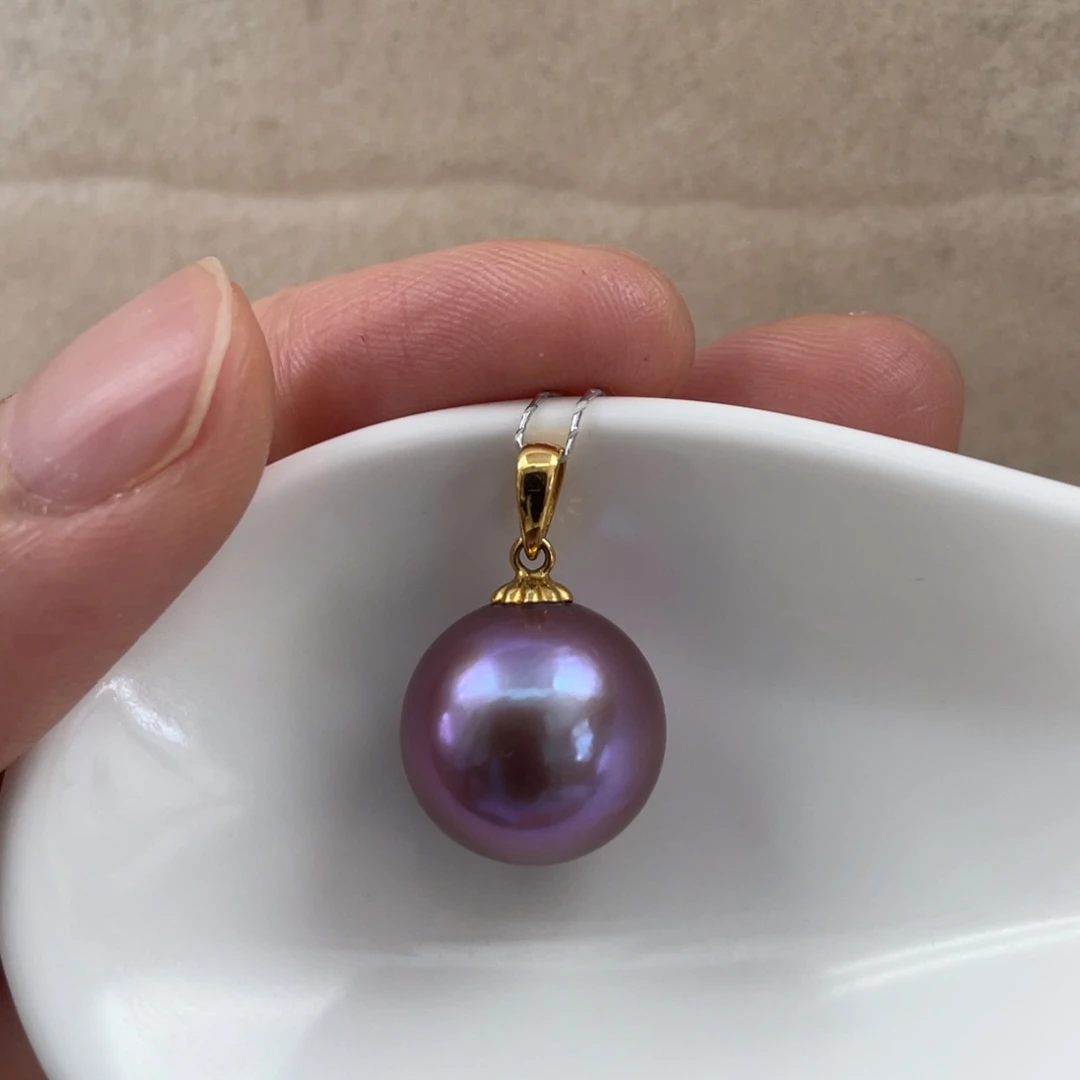 吊坠(不含链)18K金镶嵌淡水珍珠13.3mm
