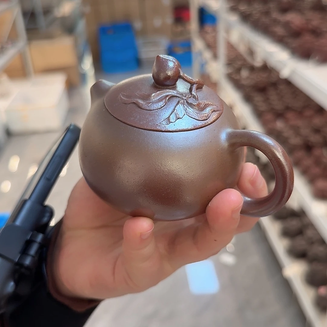 紫砂茶壶黄龙山原矿朱泥