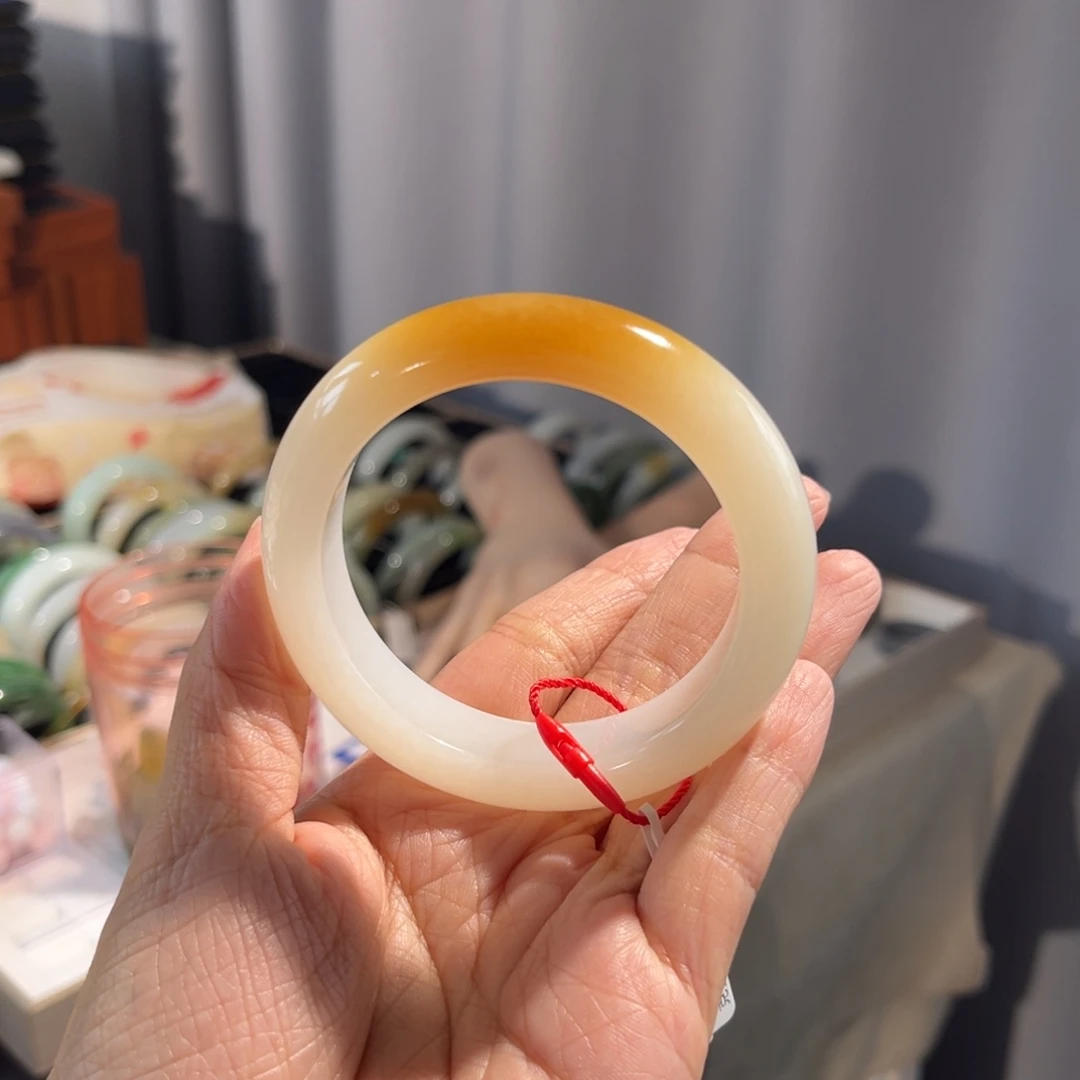 和田玉未镶嵌手镯  「糖白」高品