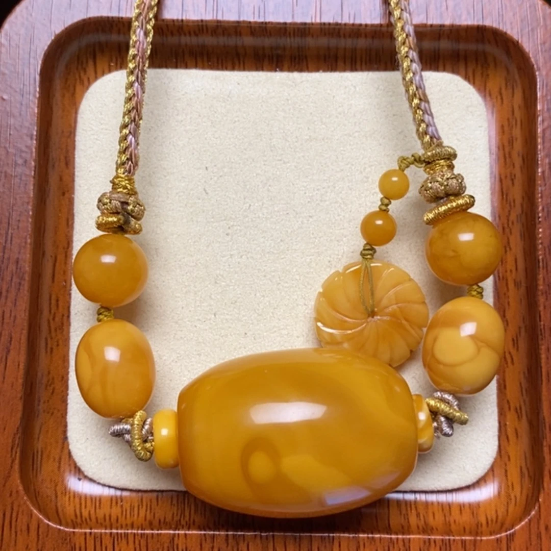 【闪购商品】蜜蜡颈饰未镶嵌项链