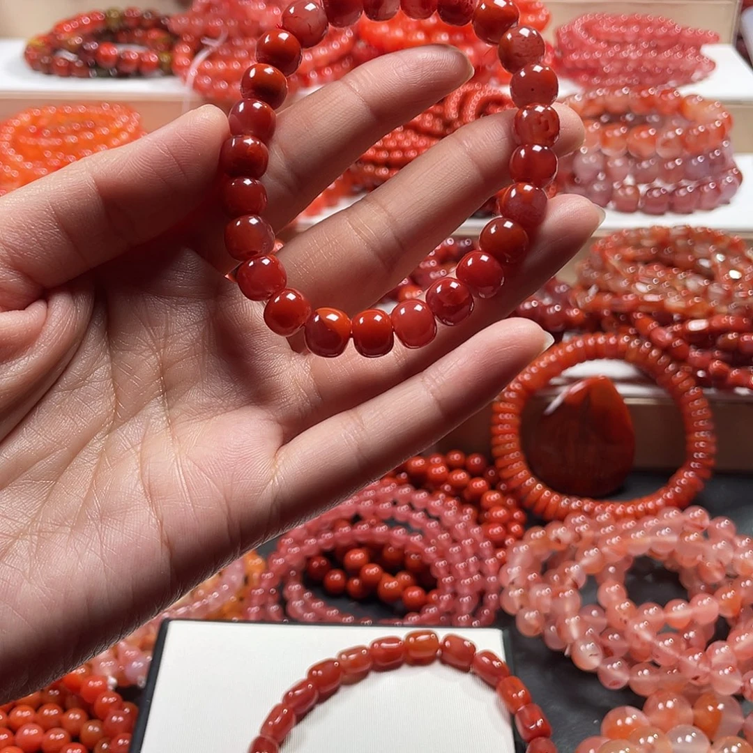 南红玛瑙未镶嵌手链